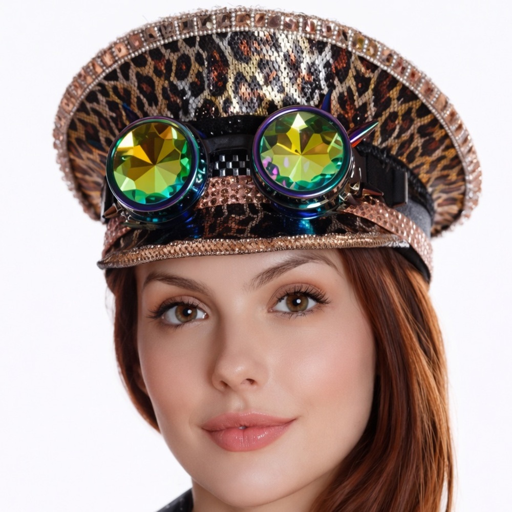 Nu Shuz Festival Leopard Animal Print Sequin Hat